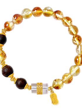 【生日礼物】周大生黄水晶手串