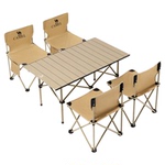 骆驼户外折叠桌椅套装蛋卷桌铝合金野营桌子野餐桌椅便携露营装备