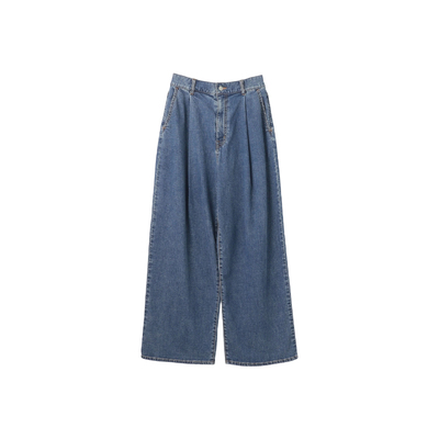 UNFILO DENIM LIGHT抵御紫外线遮热牛仔轻薄褶皱宽腿裤女ONWARD