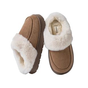 防滑棉拖鞋男士冬季2025新款保暖加厚绒毛大脚趾舒适棉拖鞋外穿男