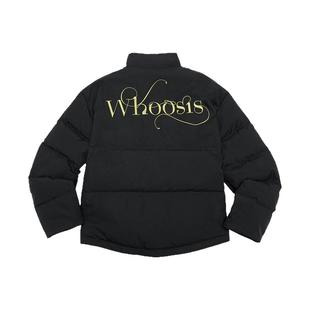 WHOOSIS（不知其名）浪漫字体刺绣90鸭绒羽绒服外套保暖秋冬男女