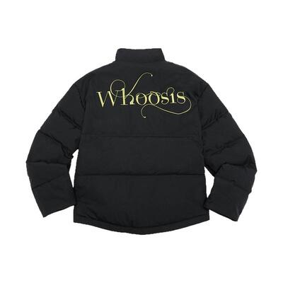 WHOOSIS（不知其名）浪漫字体刺绣90鸭绒羽绒服外套保暖秋冬男女