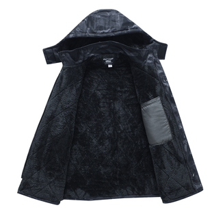 冬季防水劳保棉服男带帽加厚迷彩棉衣工地加绒冷库防寒服户外棉袄