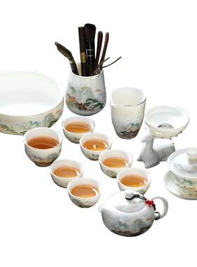 很好清洗不烫手通透茶具套装
