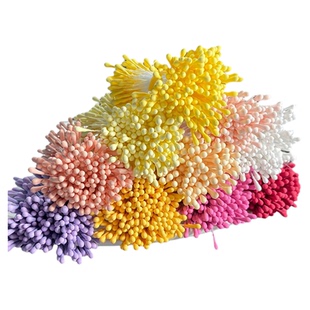 diy哑光2mm花蕊手工花艺发簪簪子材料假花纸藤花丝网花火柴头花芯