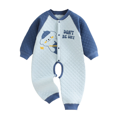 表里纯棉连体衣开裆保暖无骨缝制