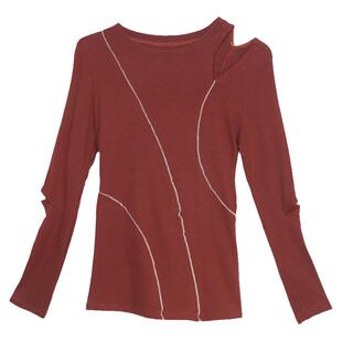 豆蔻依缘秋冬舞蹈服挖洞上衣中国古典舞练功服内搭现代舞形体服女