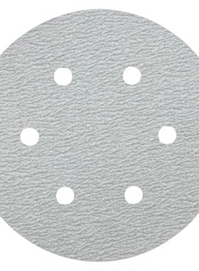 6寸6孔17自粘气动打磨机用白砂纸