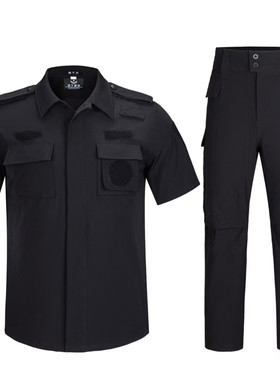 正品公网格速干短袖战训服套装男