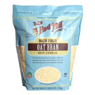 美国鲍勃红磨坊燕麦麸皮麦糠无添加蔗糖麦片冲即食高纤代餐1.13KG