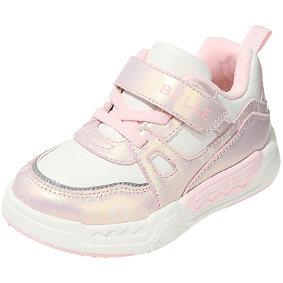 百丽男女童冬季保暖时尚板鞋