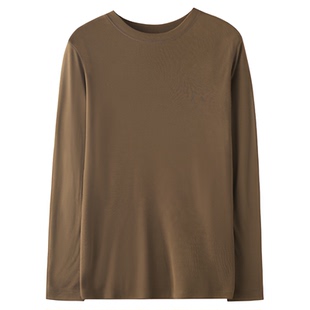 GOLDEN BARRY金和百瑞基础打底衫70%天丝羊毛云朵螺纹T恤202084