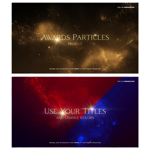 流动金沙粒子动画艺术气氛颁奖典礼公司年会宣传介绍视频AE模板