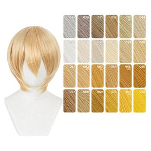 ND家万用头皮顶MSN短发049-072色cos假发亚麻金黄棕粉橙橘白收脸