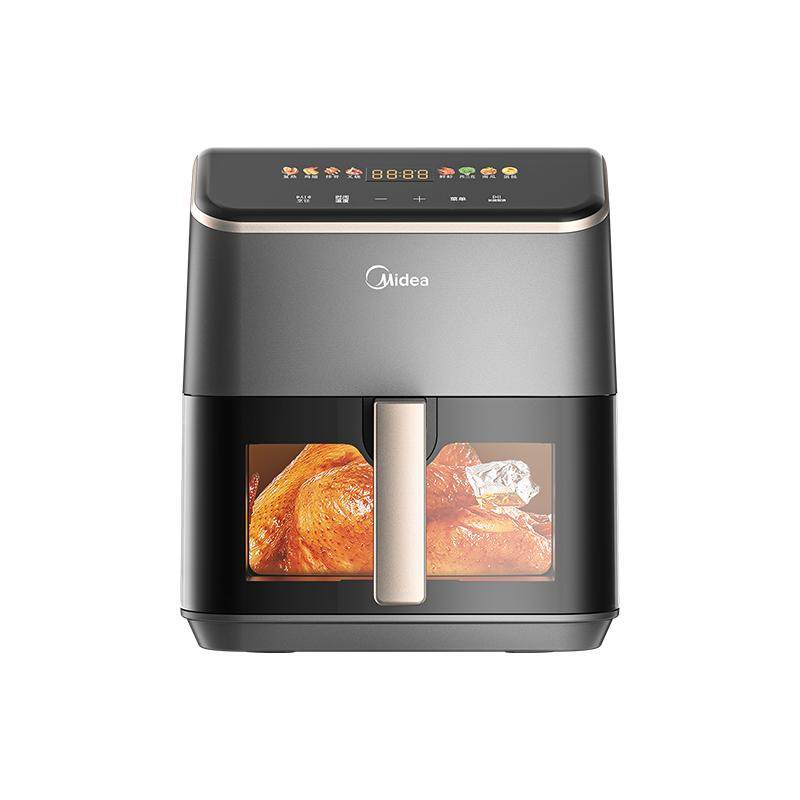 美的空气炸锅家用可视电烤箱新款AI智能烘烤一体机免翻面电薯条机
