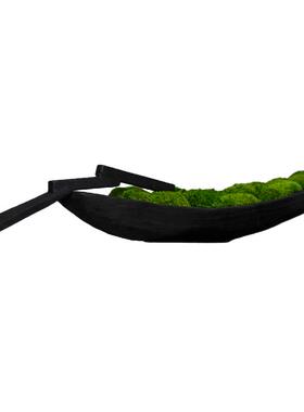新中式禅意碳化木永生苔藓
