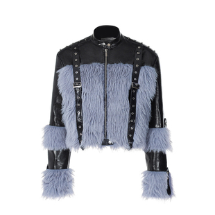 NOLA独家定制“蓝色慵懒”皮带扣皮草毛外套——Straped further