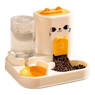 猫碗狗碗猫食盆猫咪猫粮自动喂食器饮水一体猫盆陶瓷宠物喝水双碗