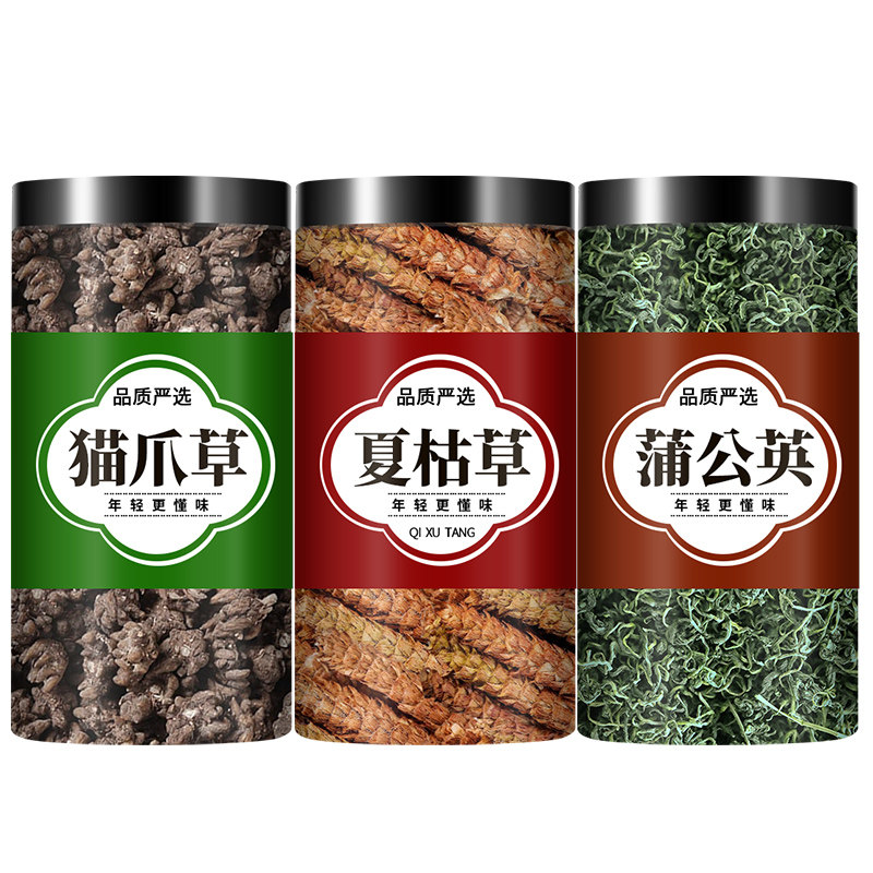 猫爪草夏枯草蒲公英茶中药材正品官方旗舰店非野生新鲜泡茶喝