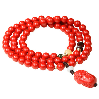 正品天然朱砂手串男女款马本命年