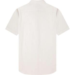 柒牌男装清仓含麻短袖衬衣男士夏季时尚青年休闲翻领刺绣短袖衬衫