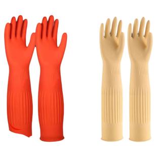 加长家务手套橡胶乳胶防水洗碗厨房清洁洗衣家用耐磨耐用加厚餐饮