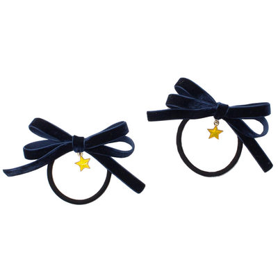 【2个装】星河深蓝色侧边蝴蝶结