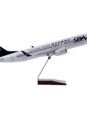 新品737山东航空模型拼装带轮子
