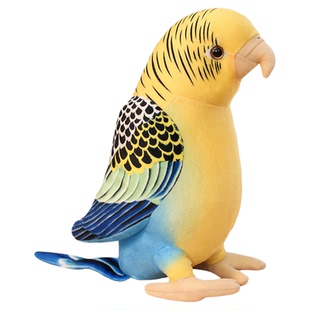 仿真巨嘴鸟公仔毛绒玩具虎皮鹦鹉玩偶可爱大嘴鸟娃娃摆件儿童礼物