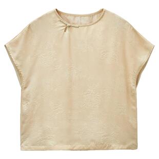 布小匠原创设计桑蚕丝真丝全孔萝提花衬衫女夏季新中式国风上衣