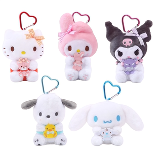 正版授权三丽鸥好朋友系列hello kitty 美乐蒂挂件毛绒玩偶挂饰