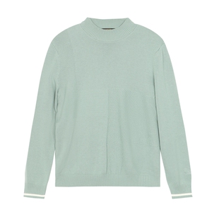 CARSYDA轻奢男装秋冬新品高级撞色半高领羊绒羊毛衫