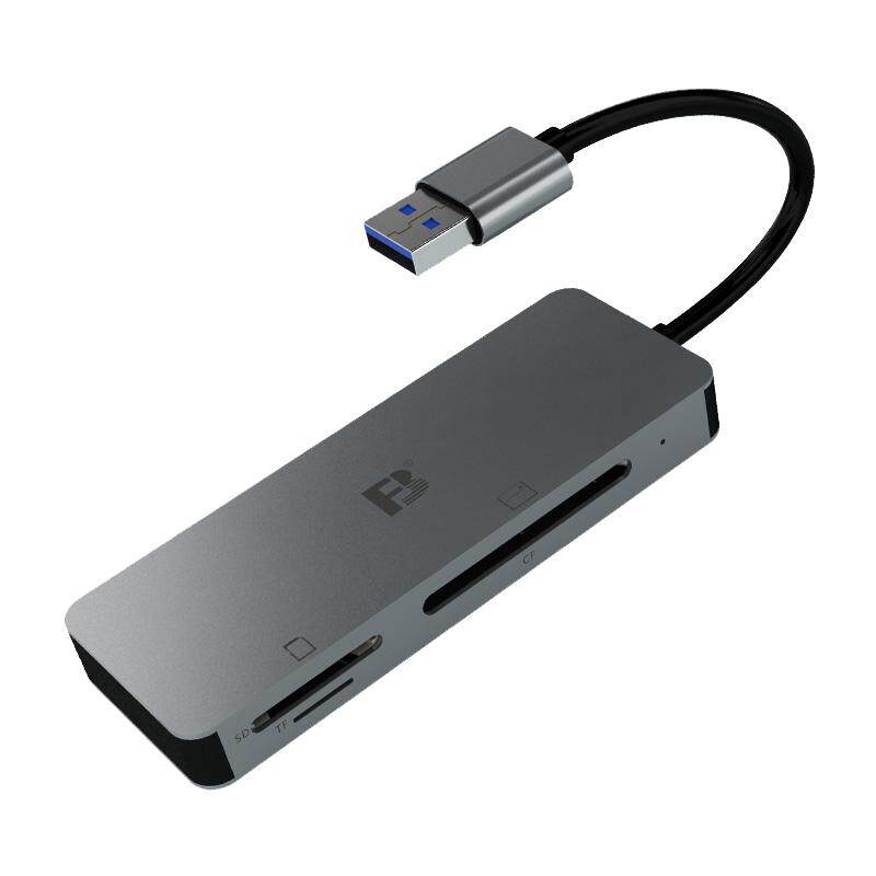 沣标usb3.0读卡器USB六合一扩展坞多功能type-c+USB3.0双接口SD CF TF内存卡互传手机电脑车载记录仪相机读取