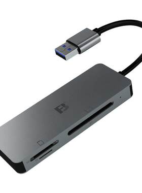 沣标usb3.0读卡器USB六合一扩展坞多功能type-c+USB3.0双接口SD CF TF内存卡互传手机电脑车载记录仪相机读取