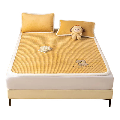 冬季加厚牛奶绒床单床垫床褥宿舍