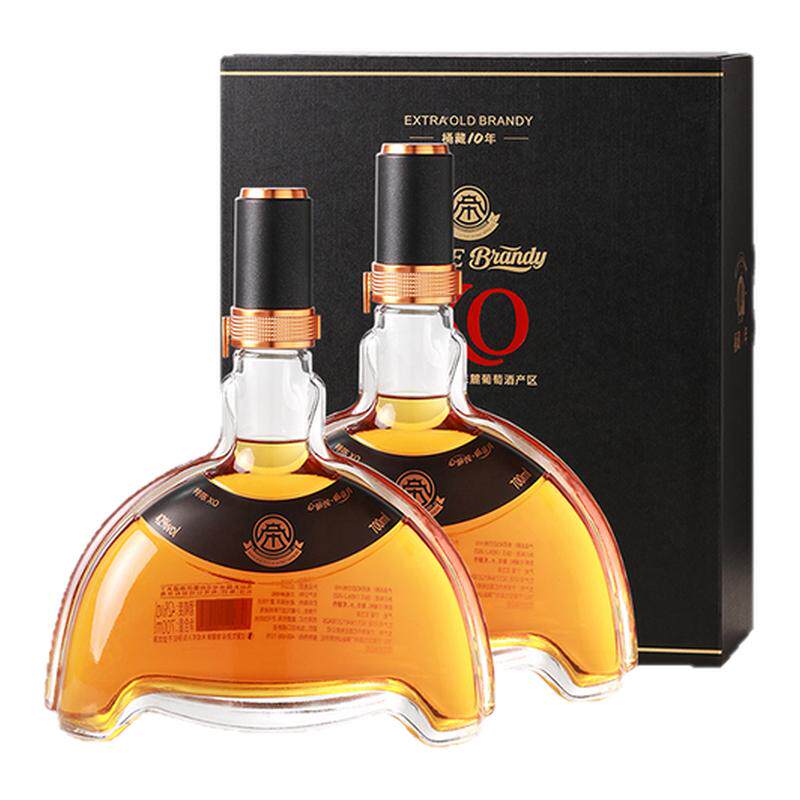帝月节日送礼中式白兰地XO-10国产葡萄烈酒洋酒蒸馏酒42度礼盒装