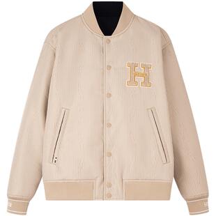 【防泼水】Tommy25春夏新款男装双面穿美式宽松棒球棉服夹克外套