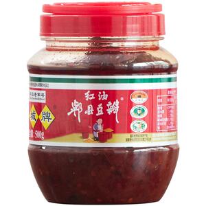 鹃城牌郫县红油豆瓣酱娟城正宗四川俾祁裨啤碑县掰辨辣豆瓣旗舰店