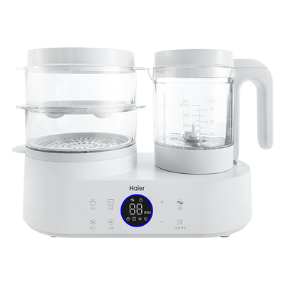 海尔婴儿辅食机打米糊蒸煮一体打泥搅拌机多功能宝宝烹饪料理机器
