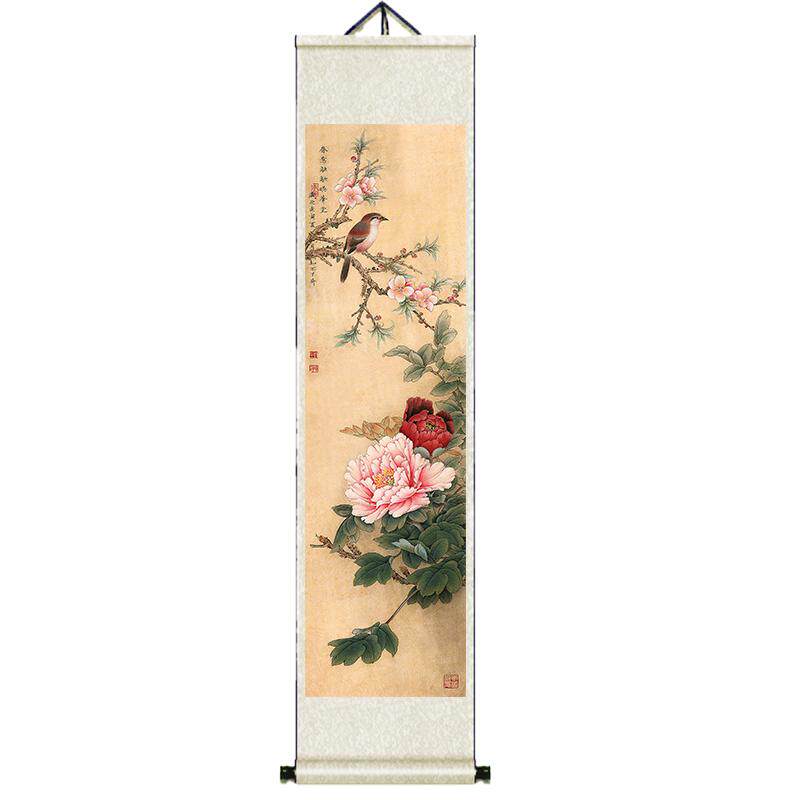 丝绸骏马客厅办公室已装裱卷轴画
