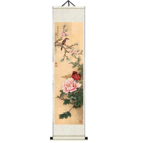 八骏图丝绸卷轴画 马到成功国画 骏马挂画客厅办公室装饰画已装裱