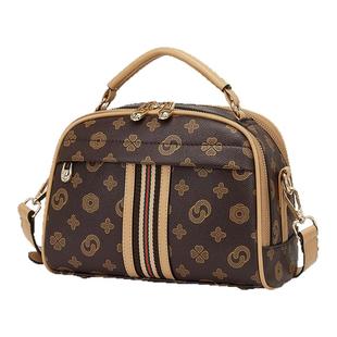 星期六老花包包女式2025新款大容量高级感手提包中年妈妈包斜挎包