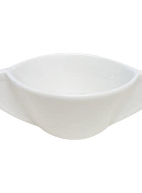元宝造型双耳陶瓷碗儿童辅食汤杯