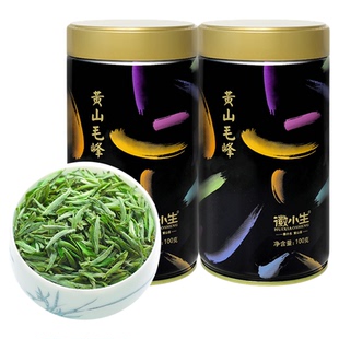 明前头采嫩芽特级黄山毛峰新茶安徽毛尖绿茶茶叶罐装礼盒装200g