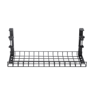 免打孔桌下置物架电线收纳槽办公桌底收纳架电线插排整理理线神器