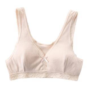 纯棉文胸无钢圈全棉舒适不勒学生发育背心式薄棉日式简约吸汗