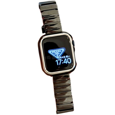 细陶瓷一株蝴蝶扣透气iwatch表带