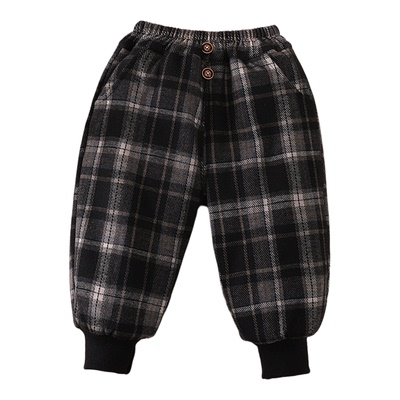 男童女童裤子冬季加绒加厚