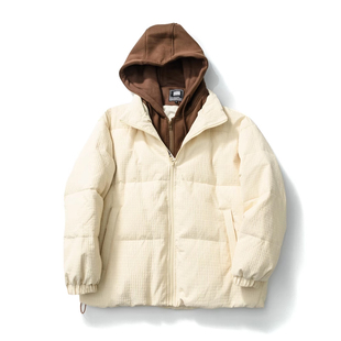 美式高街 痞帅假两件 冬季男女情侣款宽松廓形时尚保暖外套羽绒服