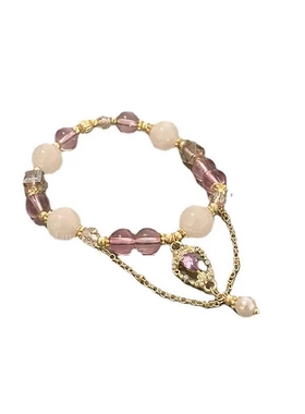 法式仙女风新中式紫色曼陀罗串珠手链小众轻奢设计感精致仙气手串